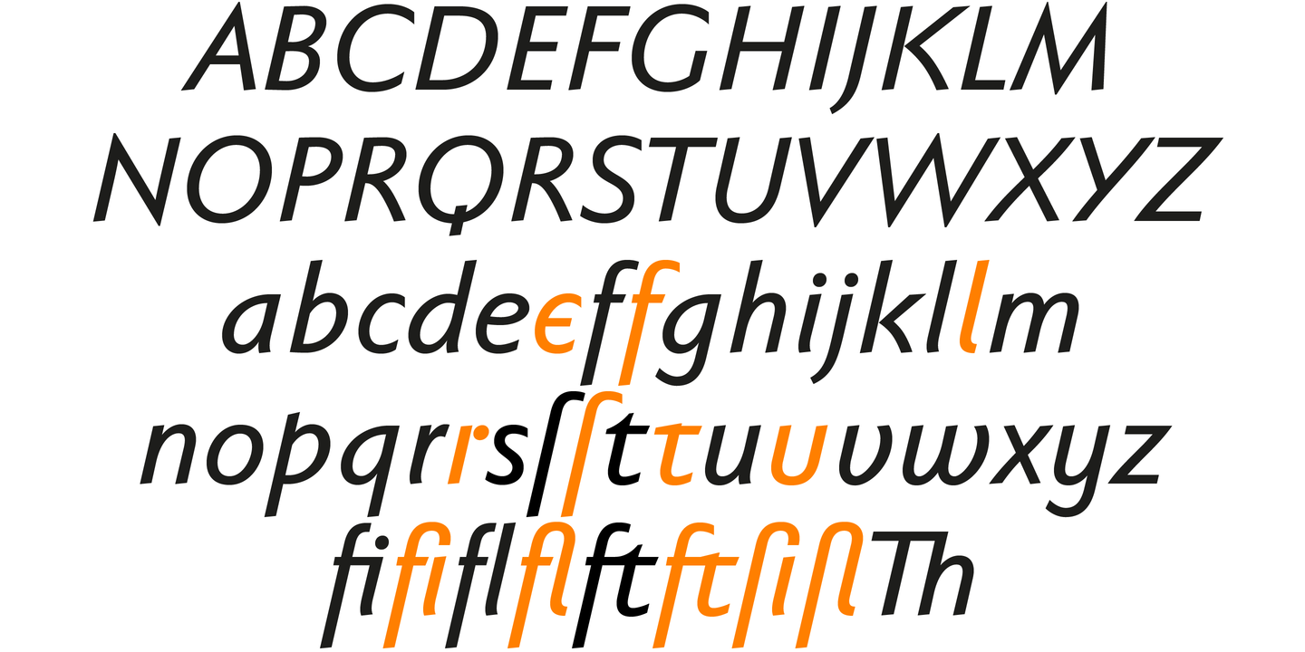 Faber Sans Pro Schwer Kursiv Font preview